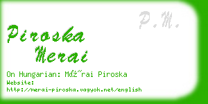 piroska merai business card